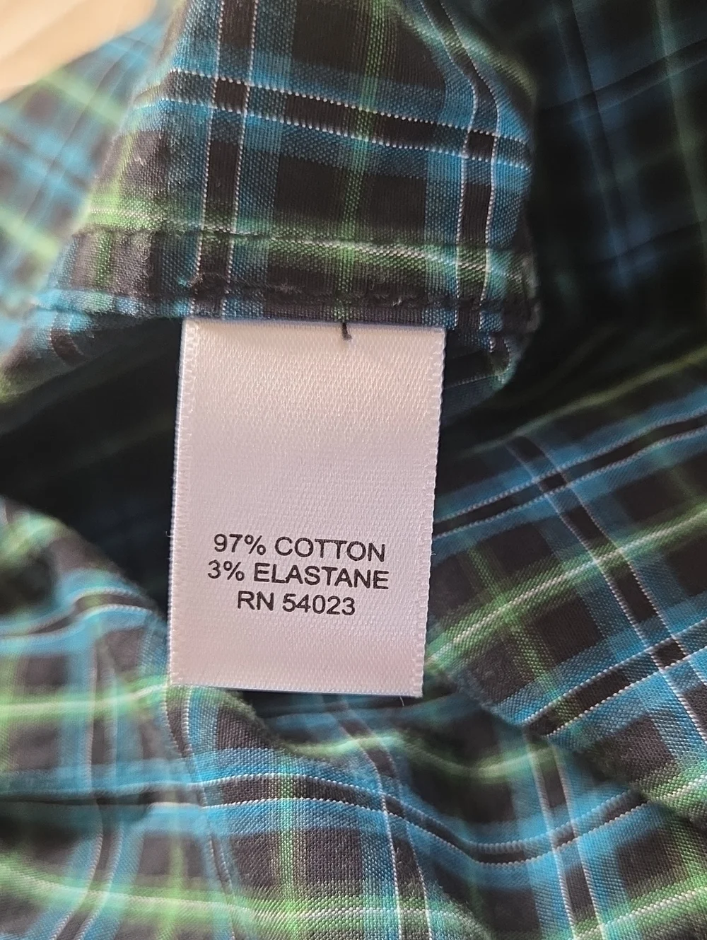 Banana Republic Long Sleeved Plaid Pearl Snap-Down Shirt - Blue/Green